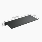 Wall Mounted Aluminum Shelf with Hidden Bracket Support and Rectangular Display Surface All Vera Mart