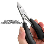 Stainless Steel Nail Clippers with Carbon Steel Blade and Built in File for Thick Nails