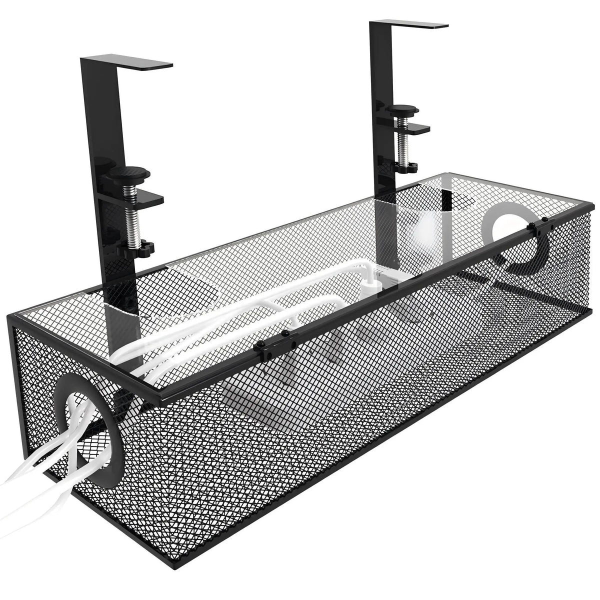 Under Desk Storage Organizer with Two Sliding Drawers and Cable Concealment All Vera Mart