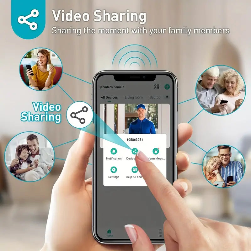 Smart Video Doorbell with 1080P HD Camera and Motion Detection, Night Vision All Vera Mart