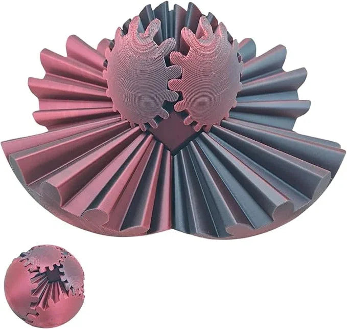 Rotating Fidget Gear Ball with Interlocking Gears and Smooth Motion All Vera Mart