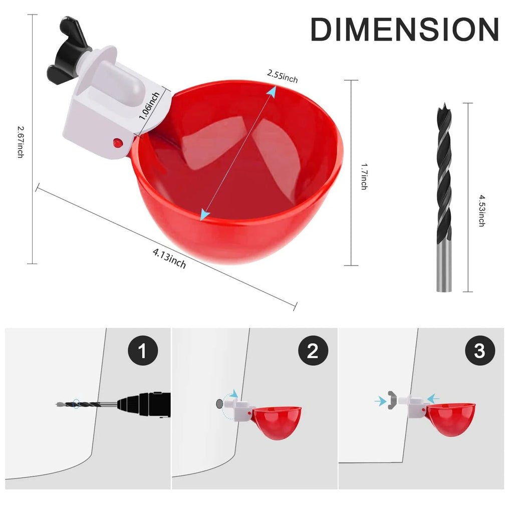 Gravity Spring Valve Chicken Waterer with Dual Rubber Seal, 10 Pack All Vera Mart