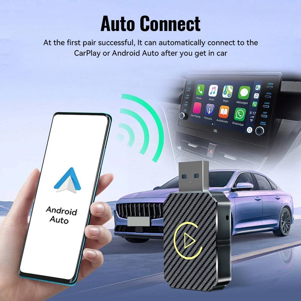 CarPlay Wireless Adapter with Dual Band Technology and Auto Reconnect All Vera Mart