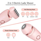 Cordless Electric Shaver with Dual Blade Heads and Waterproof Design, 120-Minute Runtime All Vera Mart