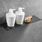 Wall Mounted Aluminum Shelf with Hidden Bracket Support and Rectangular Display Surface All Vera Mart