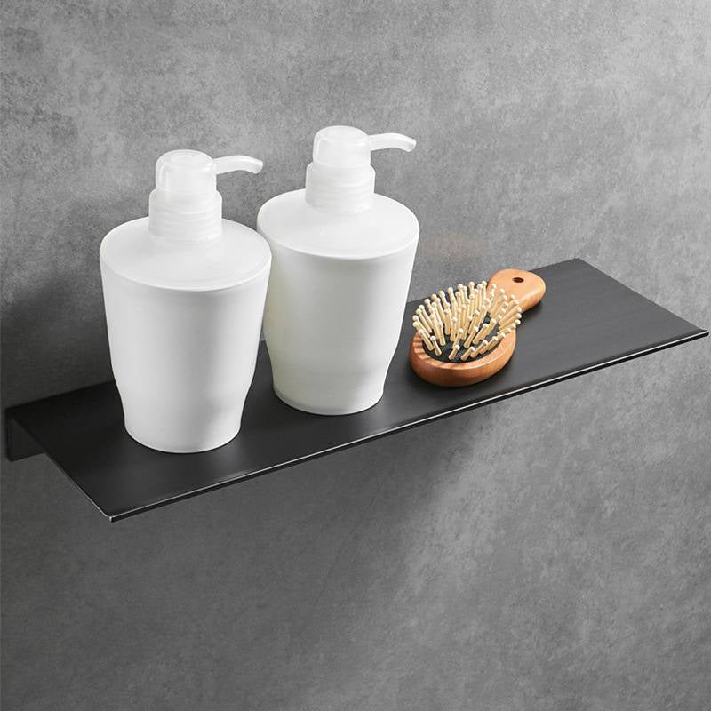 Wall Mounted Aluminum Shelf with Hidden Bracket Support and Rectangular Display Surface All Vera Mart