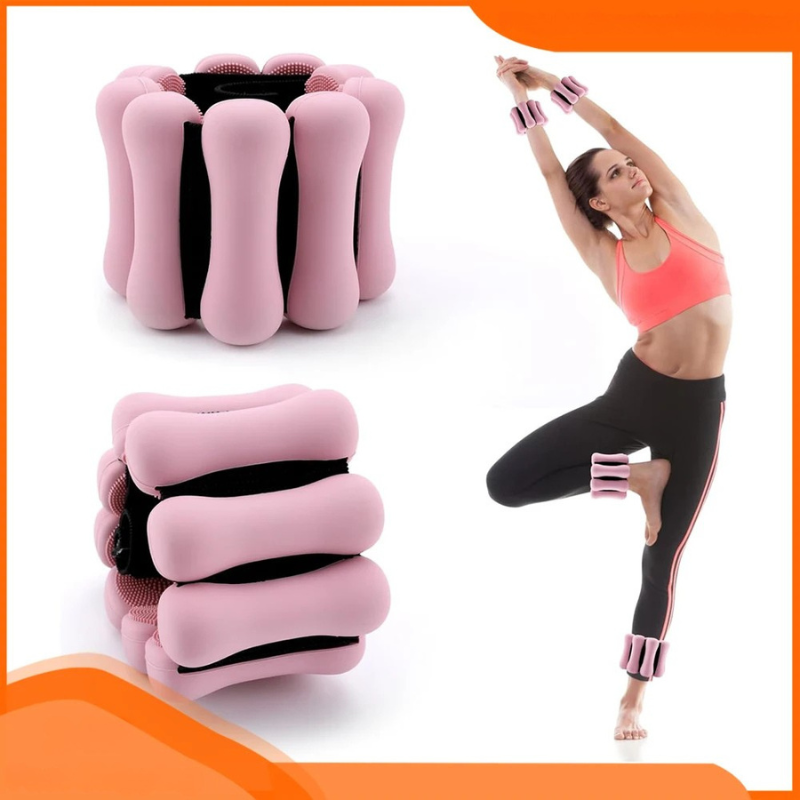 Silicone Wrist and Ankle Weights with Steel Core and Anti-Slip Strap All Vera Mart