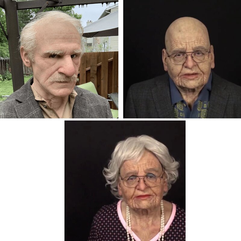 Realistic Old Man Latex Mask with Movable Mouth and Detailed Wrinkles for Adults All Vera Mart