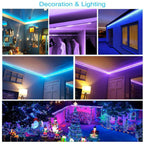 RGB LED Strip Light 32.8ft with 44 Button Remote and 16 Color Modes All Vera Mart