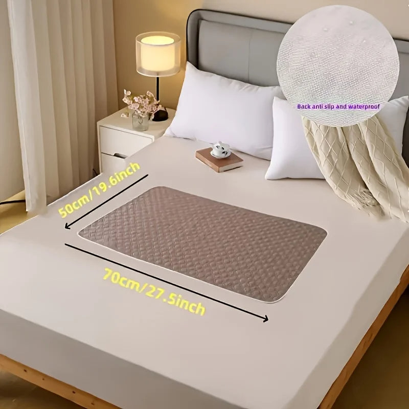 Absorbent Bed Protector Pad with Waterproof Barrier and Nonslip Backing All Vera Mart