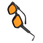 Bold Energy Rectangle UV Sunglasses  -Black Orange - Ozerty