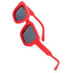Bold Energy Rectangle UV Sunglasses  -Red Grey - Ozerty