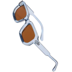 Bold Energy Rectangle UV Sunglasses  -Transparent Tea - Ozerty