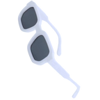 Bold Energy Rectangle UV Sunglasses  -White Grey - Ozerty