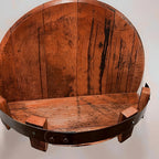 Whiskey Barrel Shelf with D-Ring Hanger and Mounting Bracket, 75 lb Capacity All Vera Mart