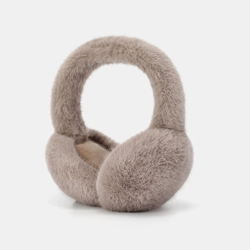 Foldable Plush Earmuffs with Detachable Fabric and Secure Fit for Winter All Vera Mart