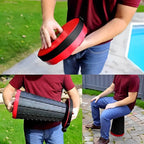 Portable Retractable Stool with Accordion Fold and Carrying Strap, 130kg Capacity All Vera Mart