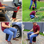 Portable Retractable Stool with Accordion Fold and Carrying Strap, 130kg Capacity All Vera Mart