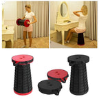 Portable Retractable Stool with Accordion Fold and Carrying Strap, 130kg Capacity All Vera Mart