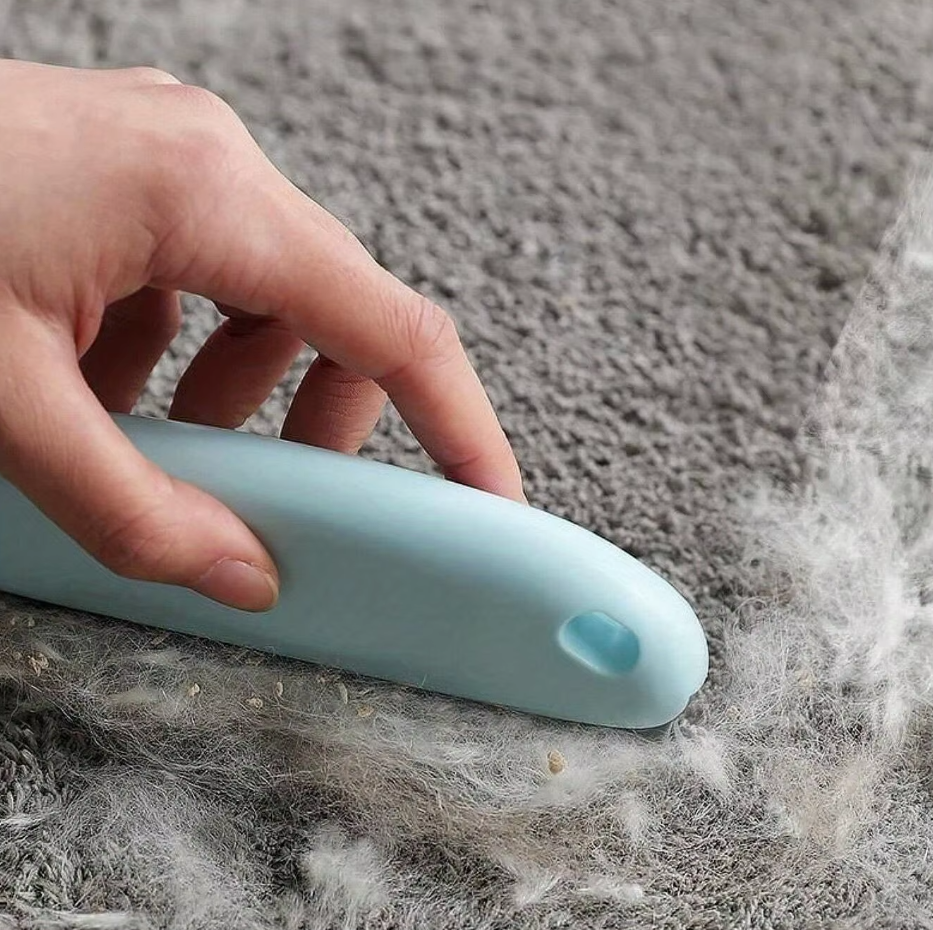 Reusable Pet Hair Remover Tool with Rubber Blade and Collection Chamber All Vera Mart