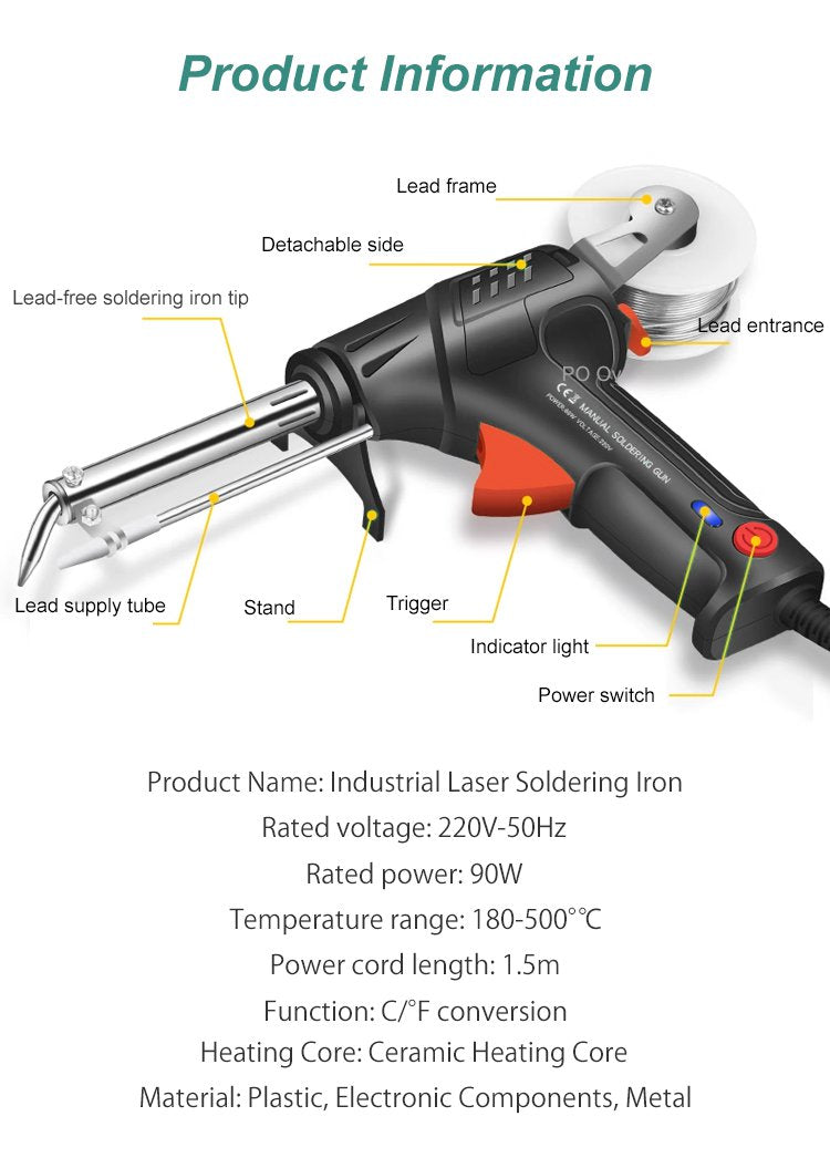 Dual Mode Welding and Cutting Tool with Ceramic Core Heating, Ergonomic Handle All Vera Mart