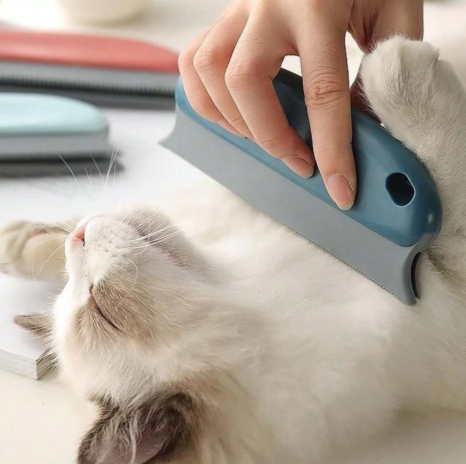 Reusable Pet Hair Remover Tool with Rubber Blade and Collection Chamber All Vera Mart