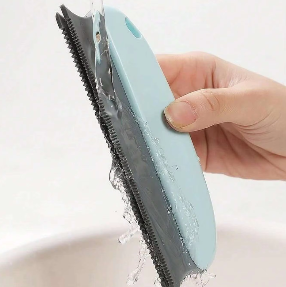 Reusable Pet Hair Remover Tool with Rubber Blade and Collection Chamber All Vera Mart