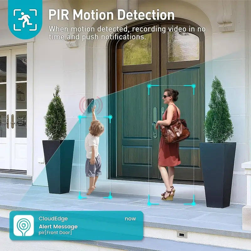 Smart Video Doorbell with 1080P HD Camera and Motion Detection, Night Vision All Vera Mart