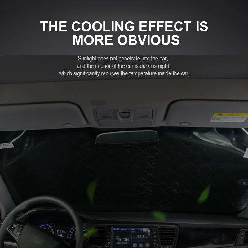 Windscreen Cover with Magnetic Edges and Reflective Mirror Flaps All Vera Mart