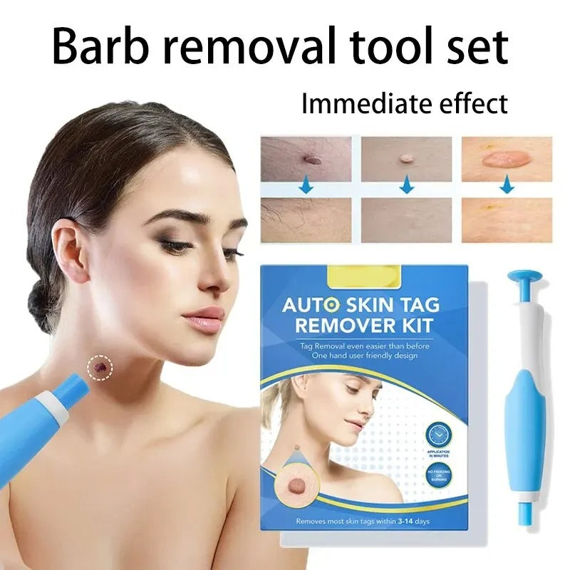 Skin Tag Removal Kit with Dual Heads and 40 Silicone Bands, Cleansing Wipes All Vera Mart