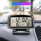 Dual Temperature Car Display with Frost Alert and Backlit LCD Clock All Vera Mart