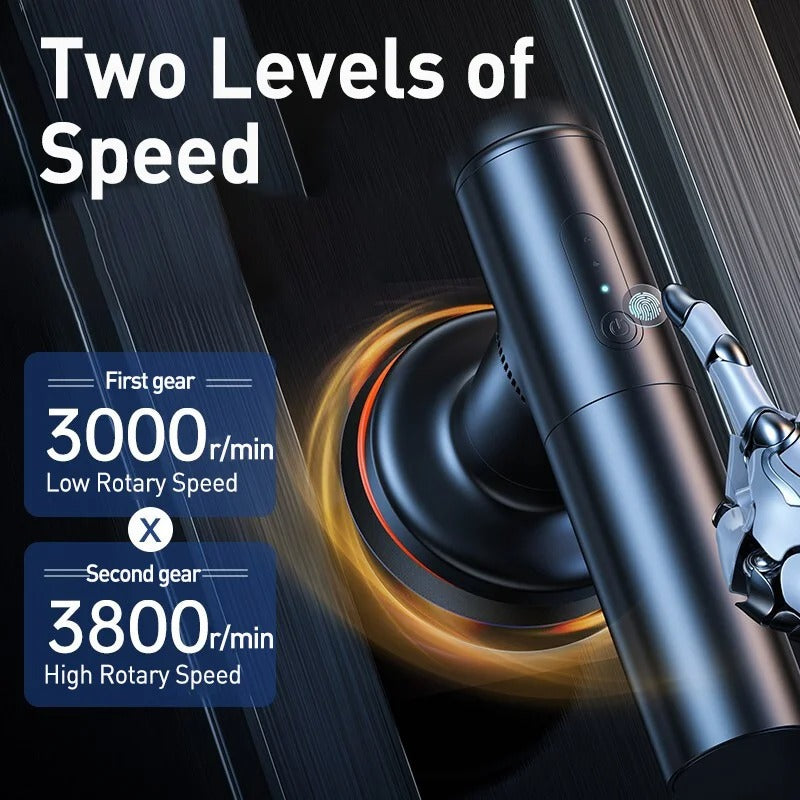 Dual Action Polisher with 4000mAh Battery and Three Interchangeable Pads for Cars All Vera Mart