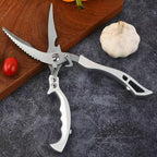 Kitchen Shears with Serrated Blades and Auto Rebound Spring for Poultry, Fish and Bones All Vera Mart