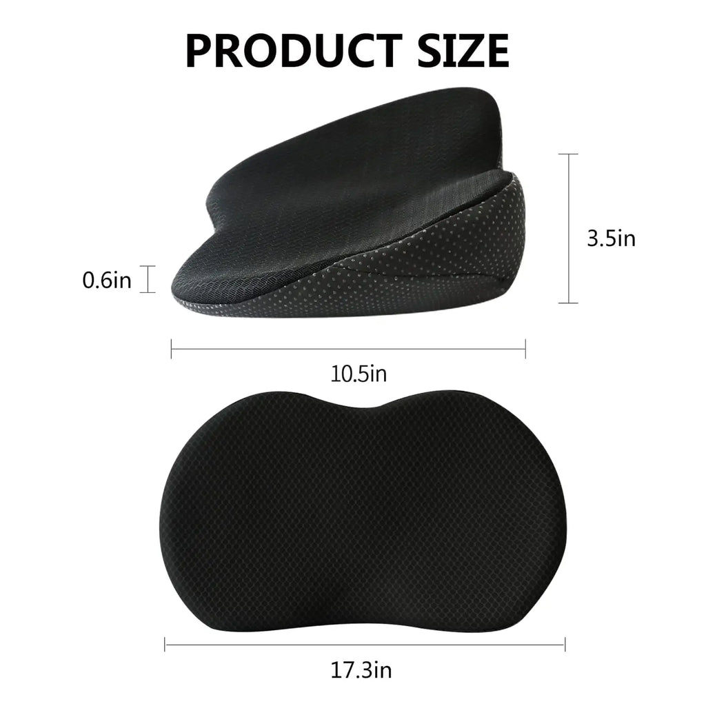 Car Seat Cushion with Memory Foam Lift and Contoured Support, Breathable Removable Cover All Vera Mart
