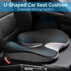 Memory Foam Seat Cushion with U-Shaped Tailbone Support and Adjustable Strap All Vera Mart