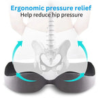 Memory Foam Seat Cushion with U-Shaped Tailbone Support and Adjustable Strap All Vera Mart