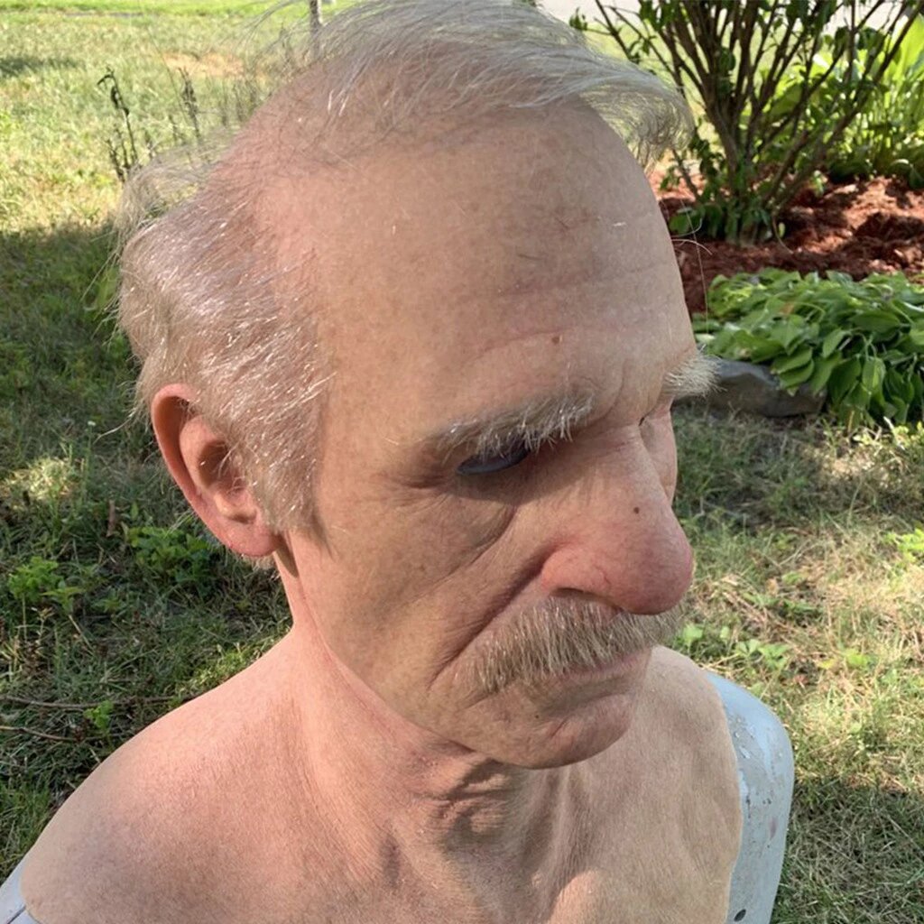 Realistic Old Man Latex Mask with Movable Mouth and Detailed Wrinkles for Adults All Vera Mart