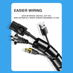 Cable Sleeve Organizer with Spring Loaded Tool and Expandable Design, 2 Meter Length All Vera Mart