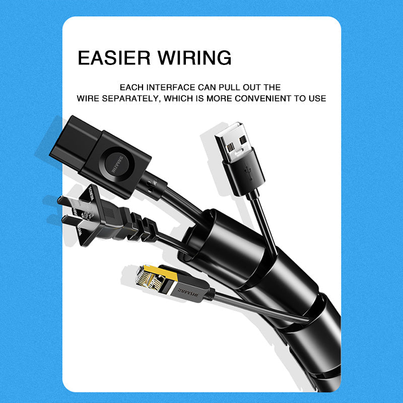 Cable Sleeve Organizer with Spring Loaded Tool and Expandable Design, 2 Meter Length All Vera Mart