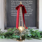 25" Gold Tree Pillar Holder - Interior Delights