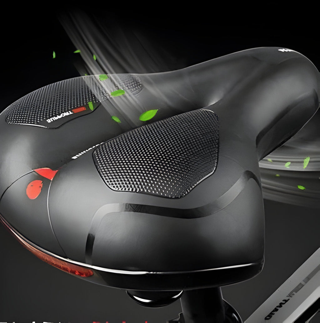 Shock Absorbing Bike Saddle with Elastic Foam Cushioning and Center Ventilation All Vera Mart