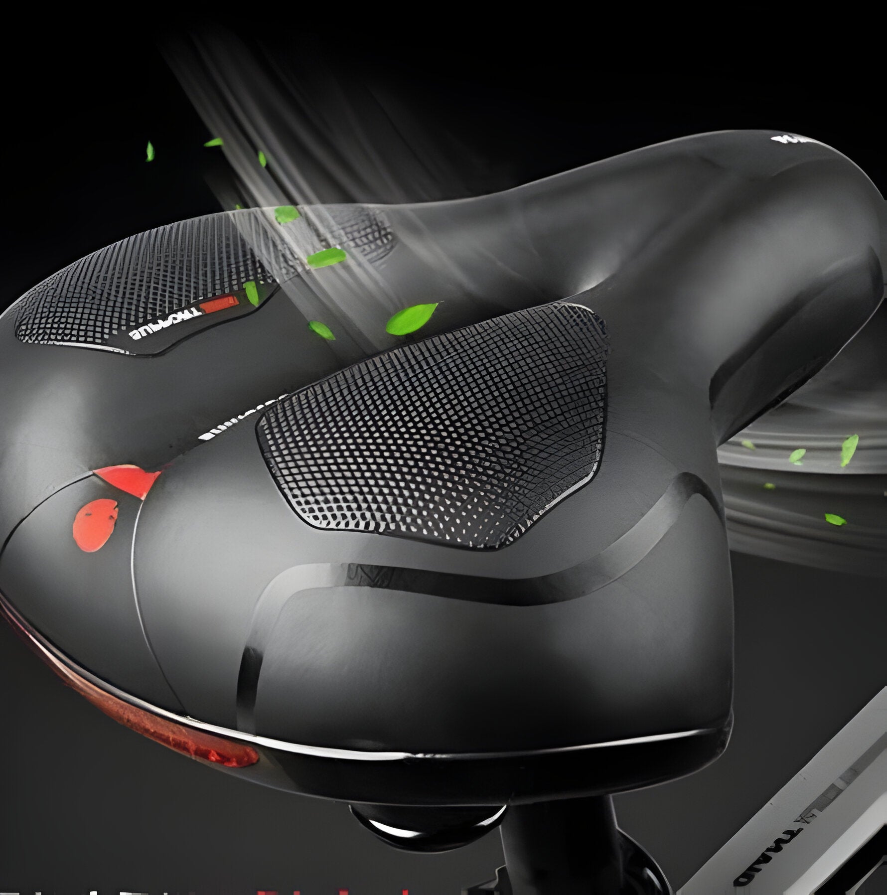 Shock Absorbing Bike Saddle with Elastic Foam Cushioning and Center Ventilation All Vera Mart