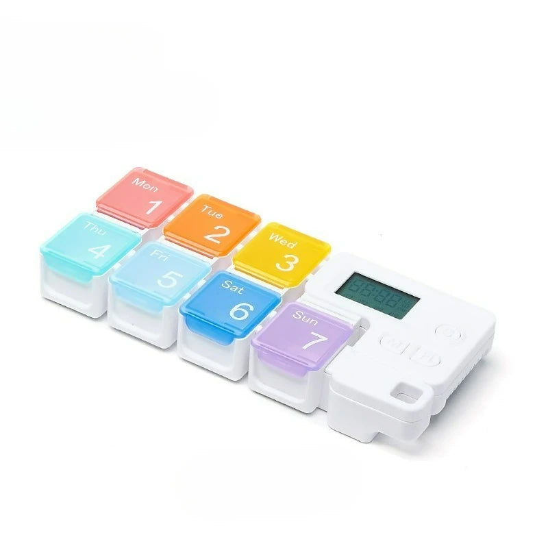 Weekly Pill Organizer with Four Daily Alarms and Memory Function All Vera Mart