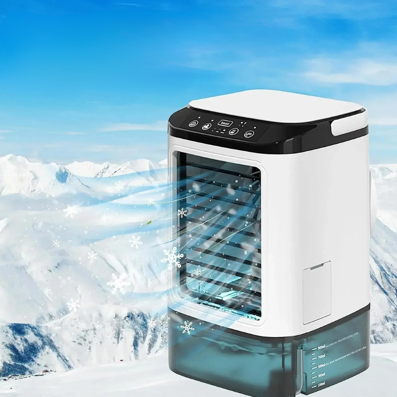 Desk Air Cooler with Dual Spray Atomization and Oscillating Blades, 900ml Tank All Vera Mart