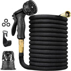 Expandable Garden Hose with 8-Pattern Spray Nozzle and Kink Resistant Design All Vera Mart