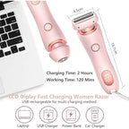 Cordless Electric Shaver with Dual Blade Heads and Waterproof Design, 120-Minute Runtime All Vera Mart