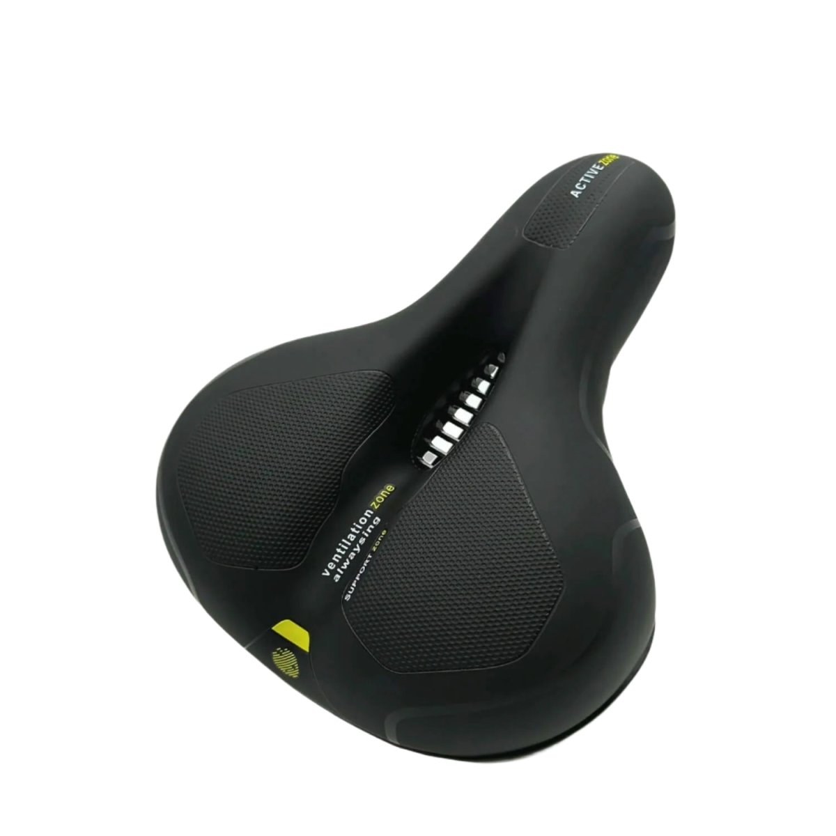Gel Bike Saddle with Ergonomic Contour and Reflector, Universal Rail Mount All Vera Mart