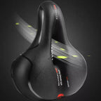 Gel Bike Saddle with Ergonomic Contour and Reflector, Universal Rail Mount All Vera Mart