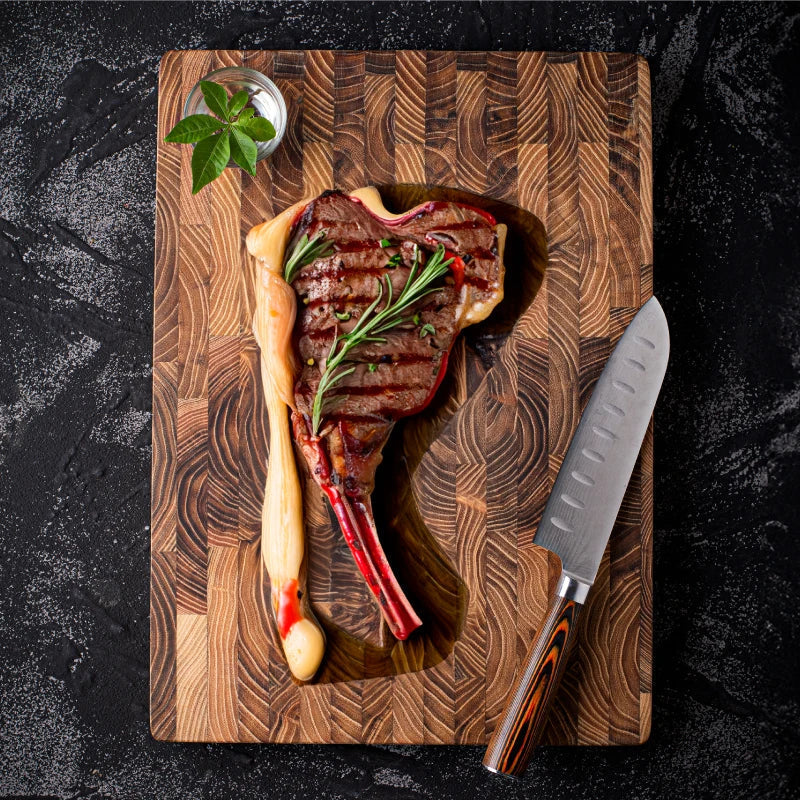 End Grain Cutting Board with Self Healing Surface and Knife Protection All Vera Mart