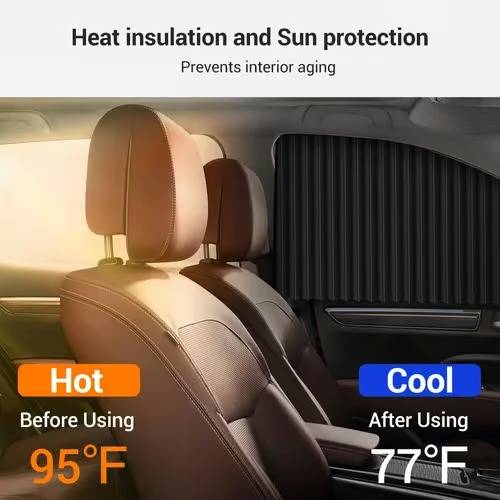 Magnetic Car Window Shades with UV Protection and Heat Insulation All Vera Mart